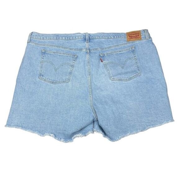 Levi's 501 High Rise Distressed Denim Shorts Plus Size 24W - Picture 8 of 10
